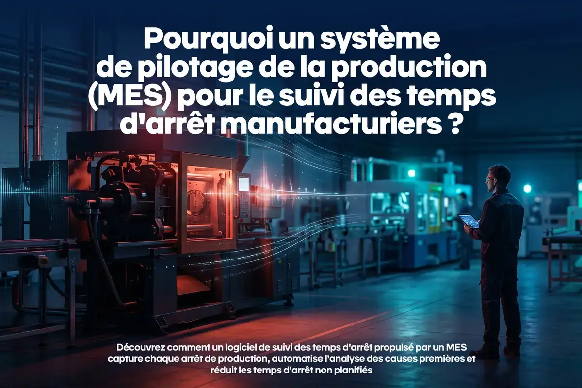 Découvrez comment un MES capture chaque arrêt, automatise l'analyse des causes et réduit les temps d'arrêt.